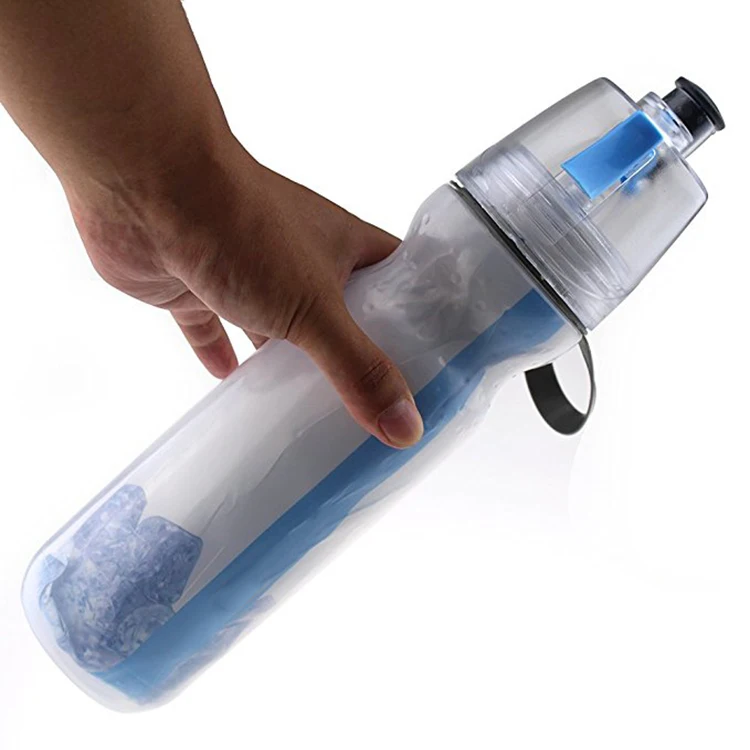 Hot Sale New Double Spray Water Bottle Squeeze Water Bottles Cold Cycling Cup Travel Bicycle Riding Drinking Tool