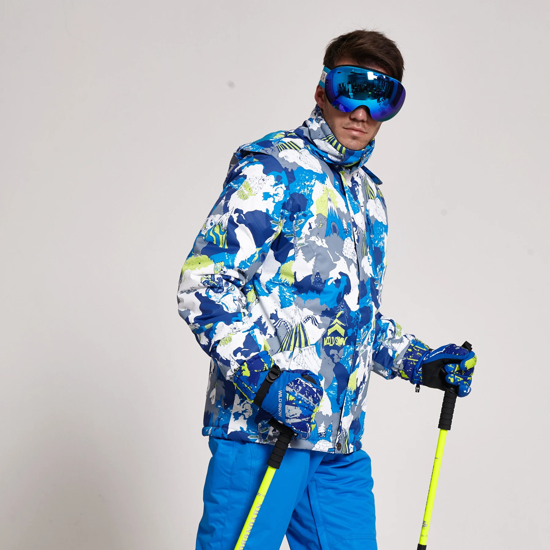 
Mens Ski Jacket Waterproof Outdoor Snowboard Clothes 