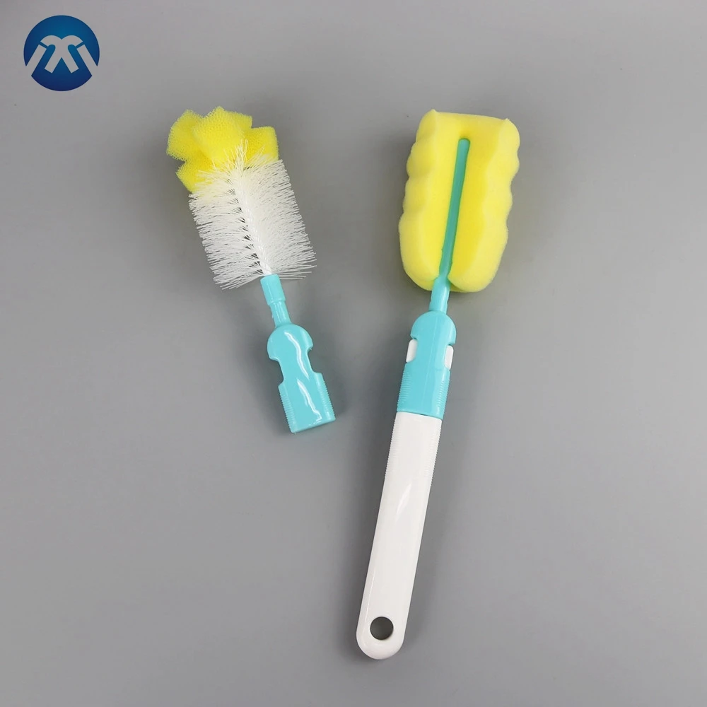 Wholesale Combination Sponge &Promotion Stainless Baby Feeding Bottle Brush