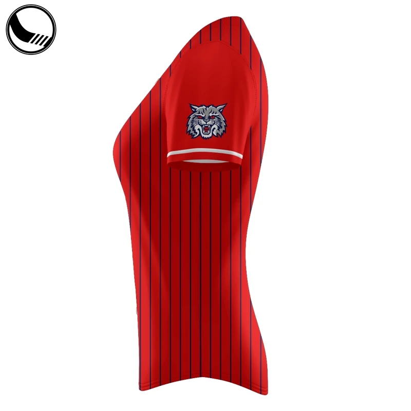 Полосатая бейсбольная Футболка с сублимационным рисунком