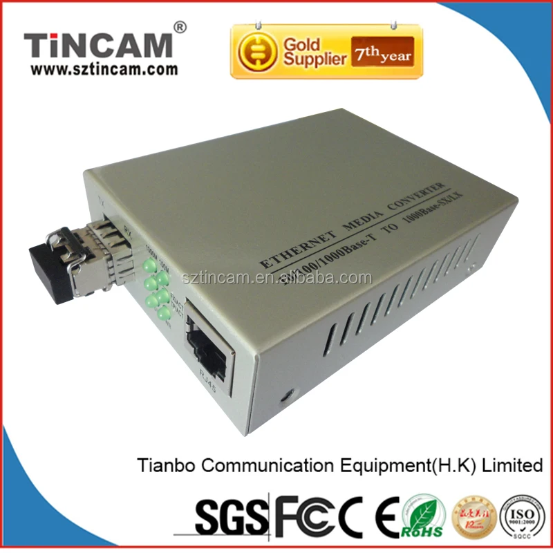 Хорошая цена Gigabit одиночное волокно SM 100 КМ SC media converter