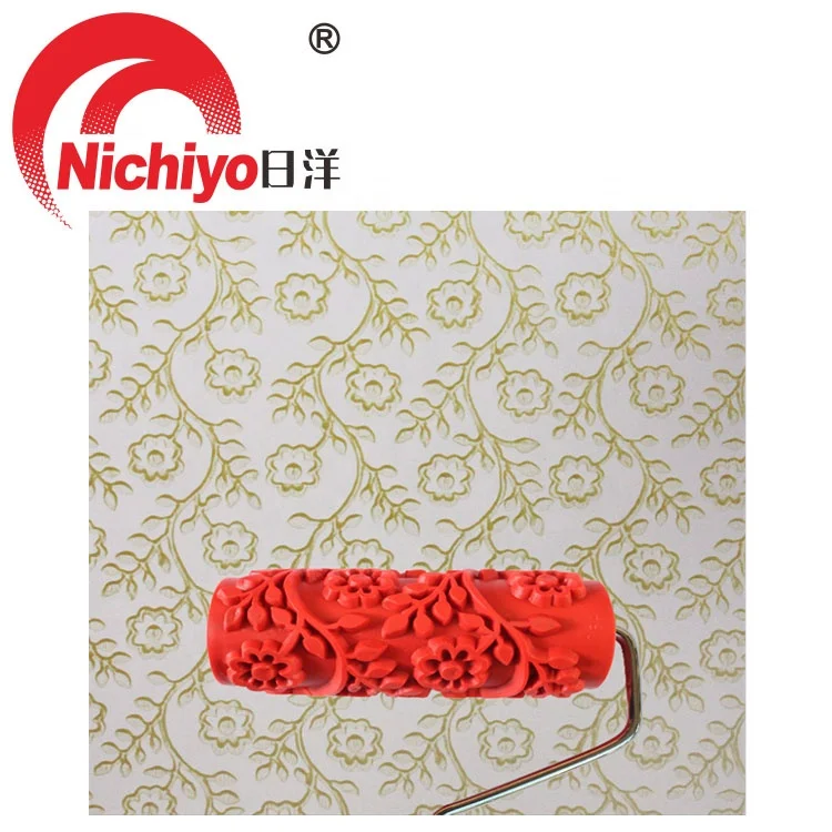 Wall Paint 7 Inch Pattern Paint Rubber Roller For Liquid Wallpaper Decoration Wall Texture Rubber Roller