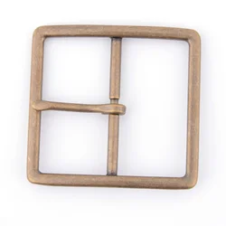 Brass Hardware Bag Parts Vintage Style Plating 50mm Metal Belt Buckles for Bags Webbing Strap Leash