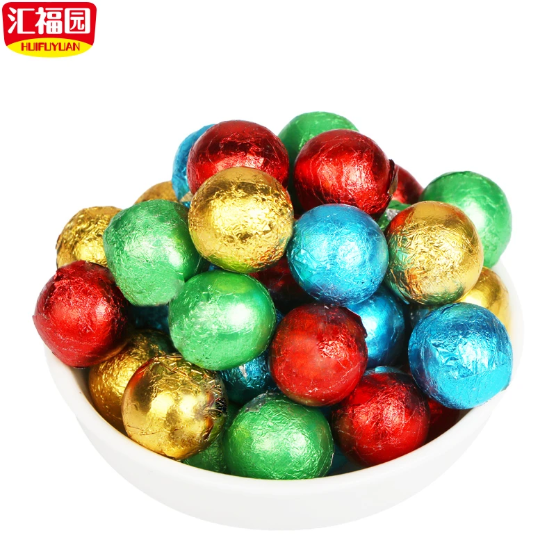 
Ball shape center filled white chocolate candies 