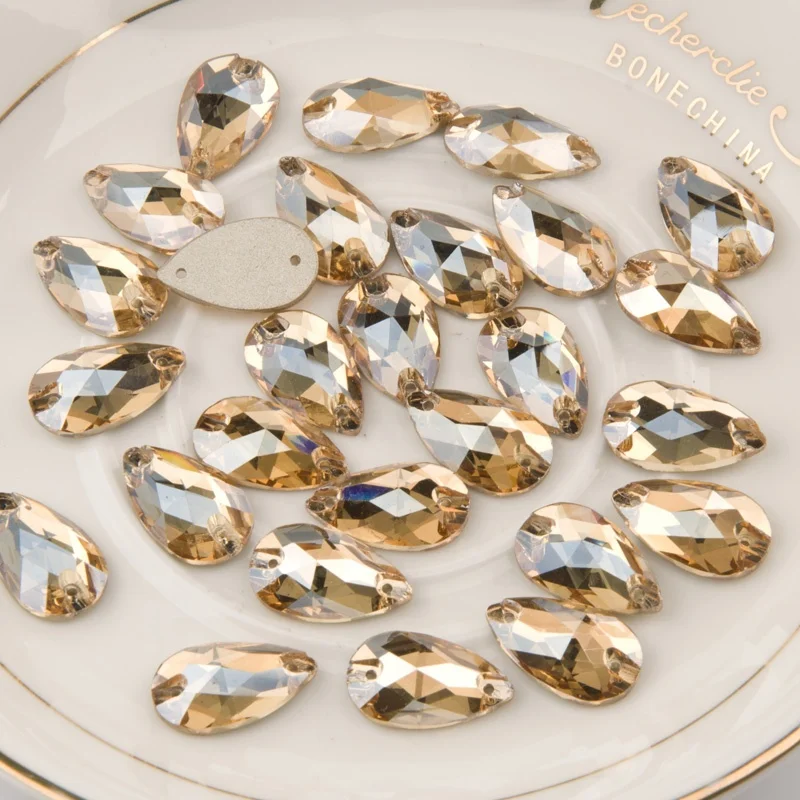 Golden Shadow 3230 Drop 7x12 11x18 13x22 17x28mm Sew-on Rhinestones Wholesale  Rhinestones Flat Back Fabric Rhinestones