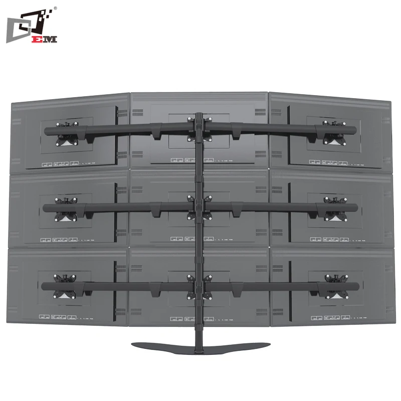 Free Standing Flexible Arm Mount Multiple Monitor Stand For 15 To 30 Inch Screens