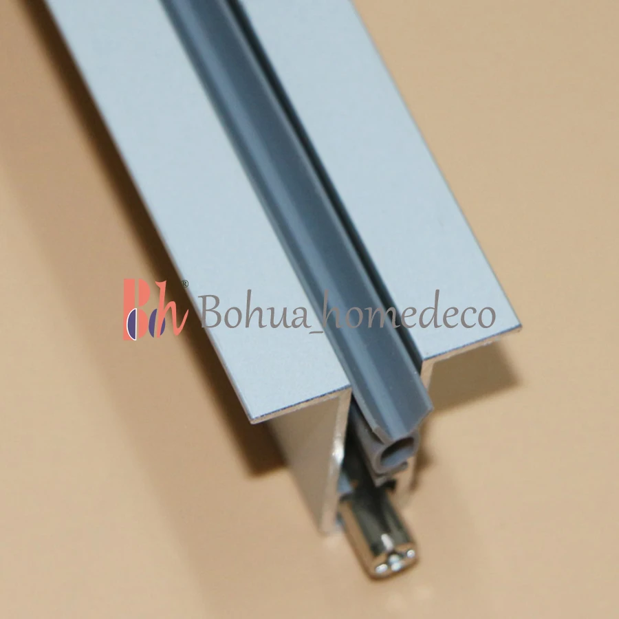 800mm Automatical Drop Down Door Bottom Seal Aluminium U type Edge Hidden Groove Weatherstrip for Hotel Interior Wooden Door M03