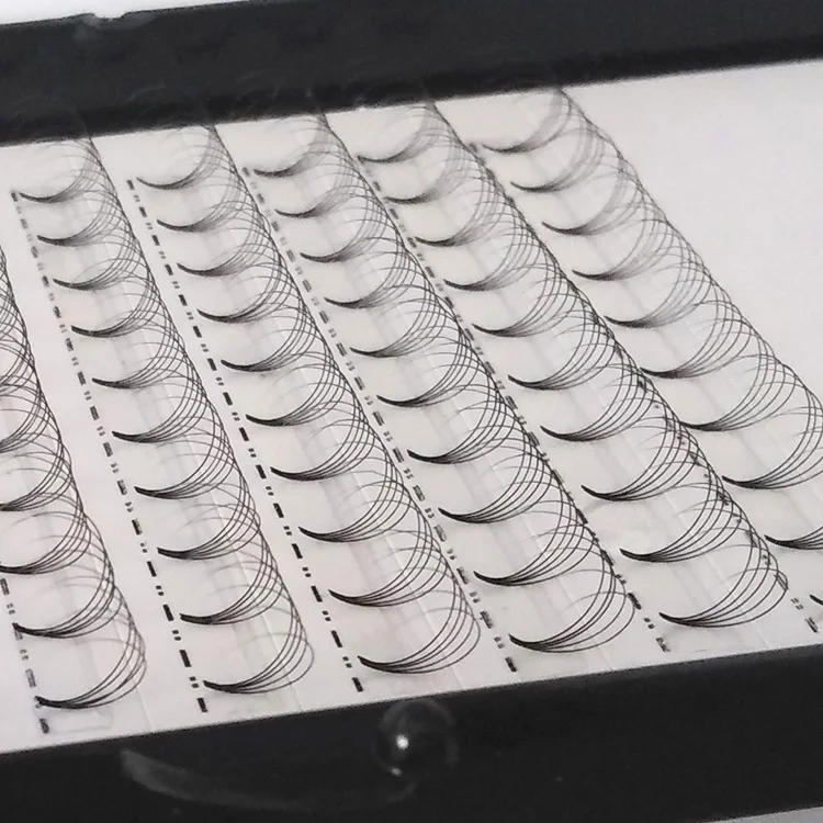 
Private label 0.07 0.10 Korea synthetic hair 2d 3d 4d 5d 6d 8d J B C CC D curl Premade volume fans 