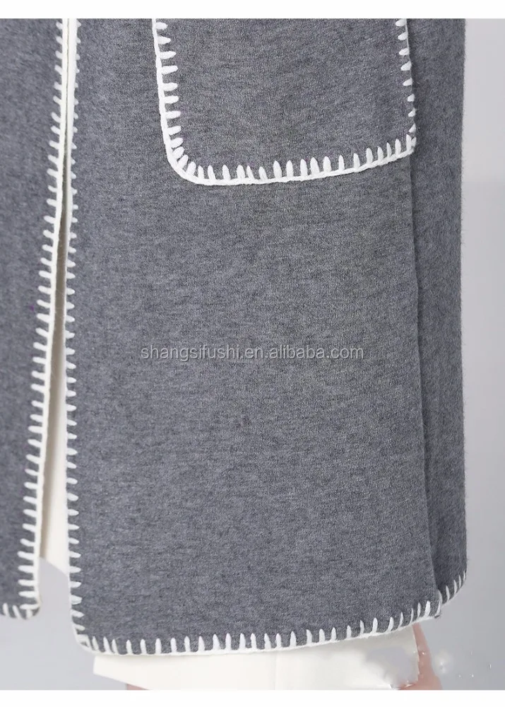 Производитель предоставляет индивидуальный OEM Кардиган с длинным рукавом в Европейском стиле, длинное пальто, тонкий женский свитер