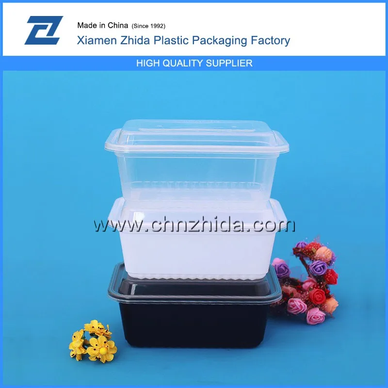 
Clear transparent disposable used plastic food dessert containers microwaveable meal prep PP storage lunch box 