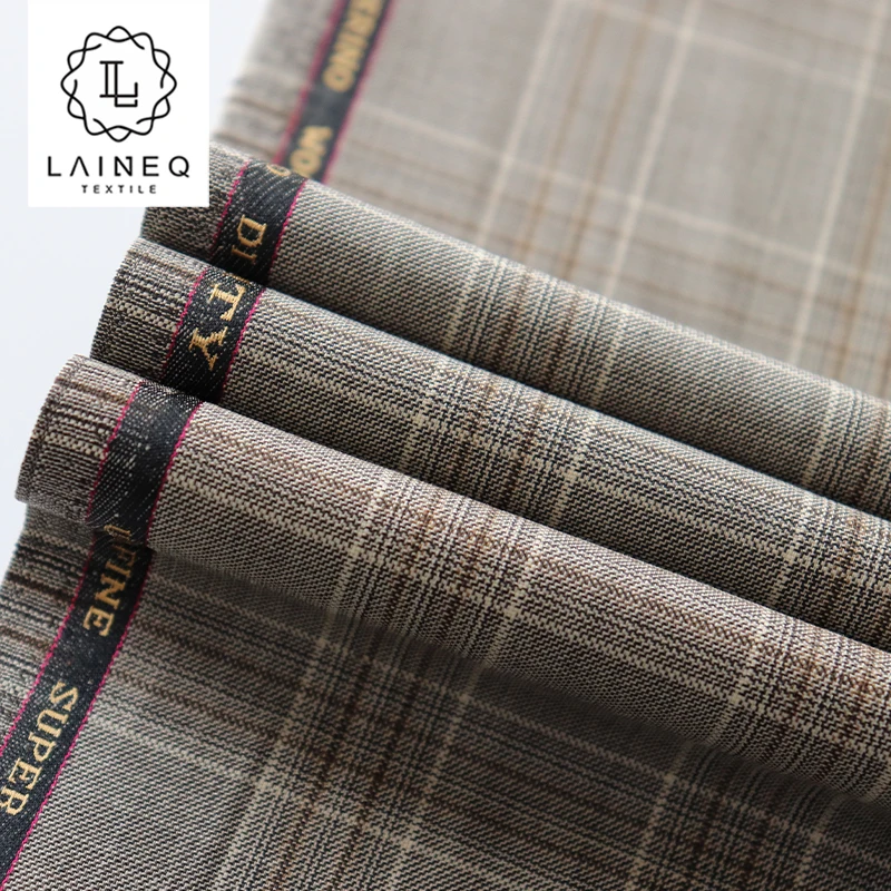 Супер 160s 100% Шерсть Высокое качество итальянская мужская ткань для проверки костюма