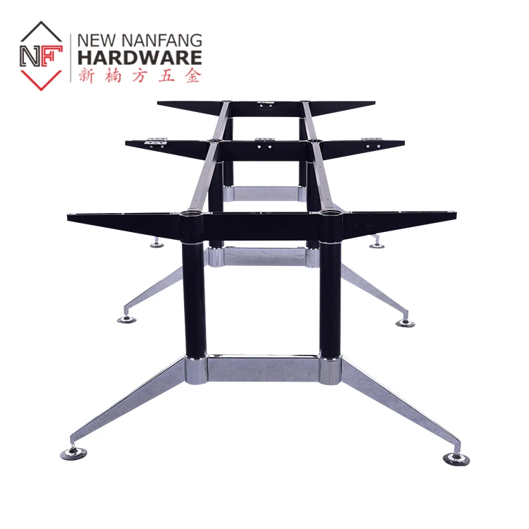 Factory direct supply industrial aluminium alloy furniture office metal table 4 workstation frame
