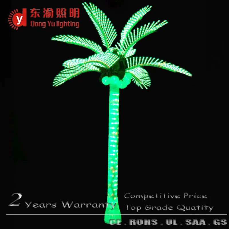 Height 3M decorative artificial plant led Fake Palm/coconut tree lighting