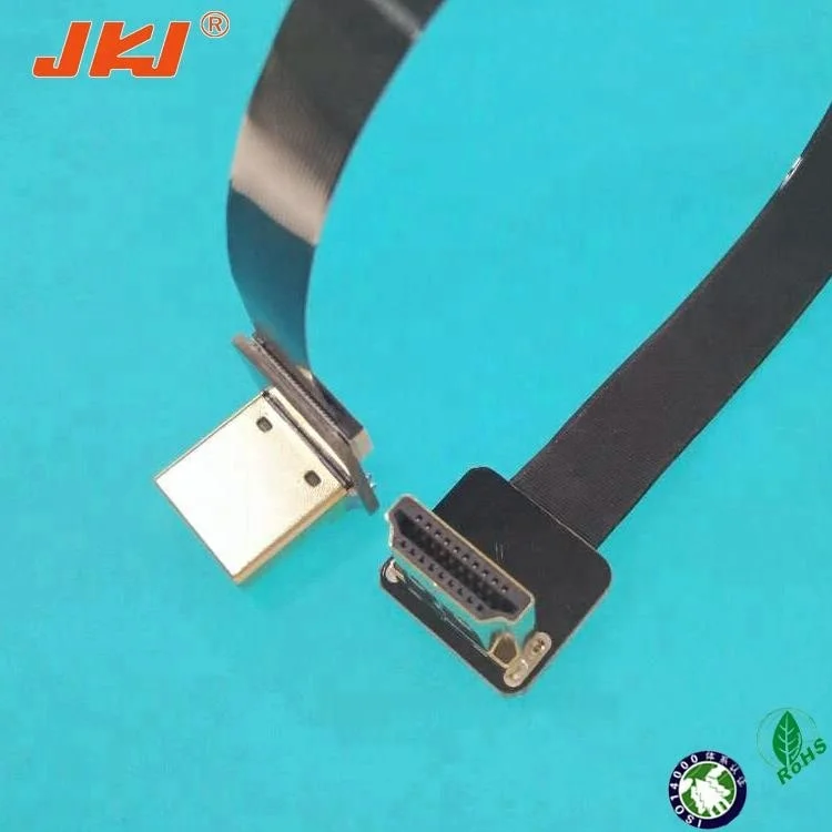 
3D printer FPV Dual Up Angled 90 Degree Type A Male to Male HDTV FPC Flat Cable 