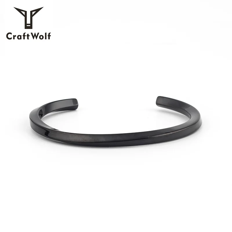 Craft Wolf Twisted Wire  Fashion Accessories Simple Design Couple Jewelry Bracelets Bangle