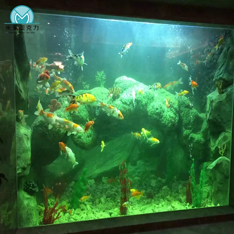 Hot sale accessories acrylic wall mounted aquarium light fish tank with various styles