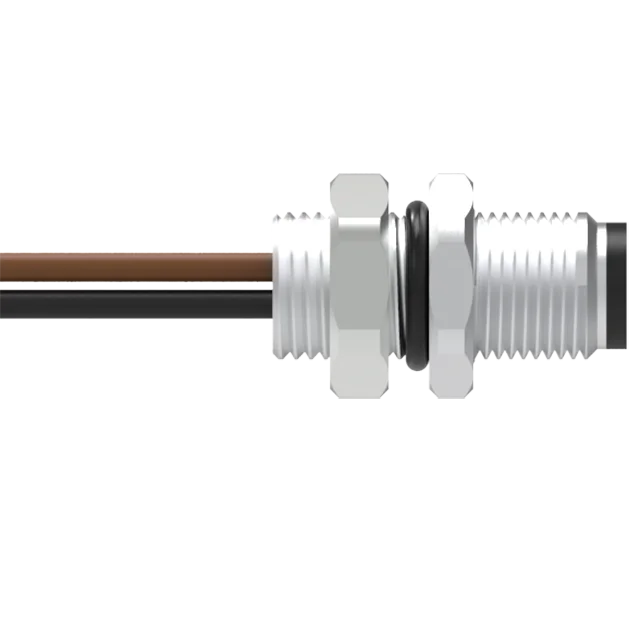 
Waterproof IP67 M5 3 pins front Mount male receptacle cable connectors 