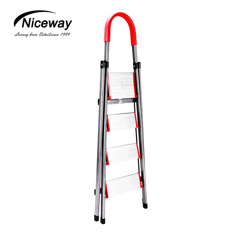 Indoor muti use 4 steps alu ladder for sale