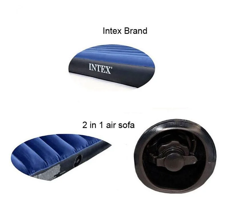  Надувной матрас Intex 68757 с двойным дизайном и встроенным насосом