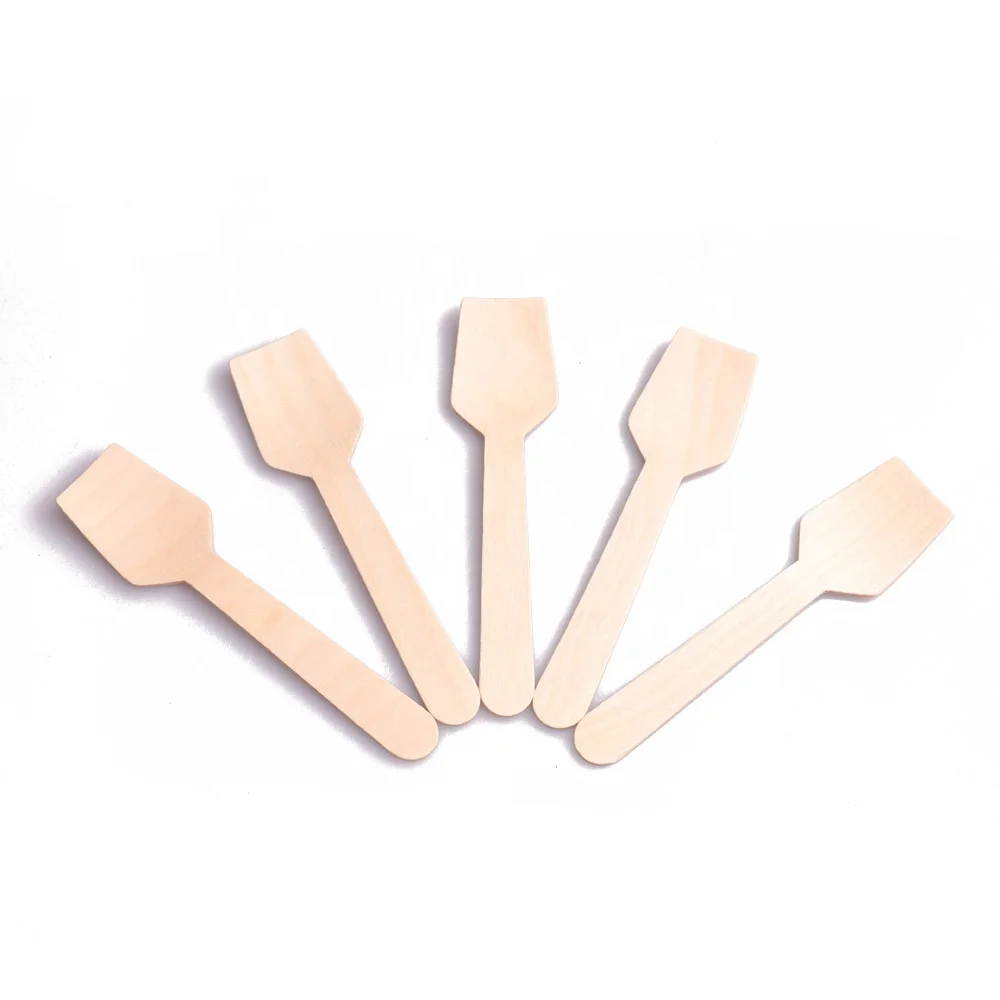 Single Use Wood Flat Spoon&Spatula For Tea Spoon