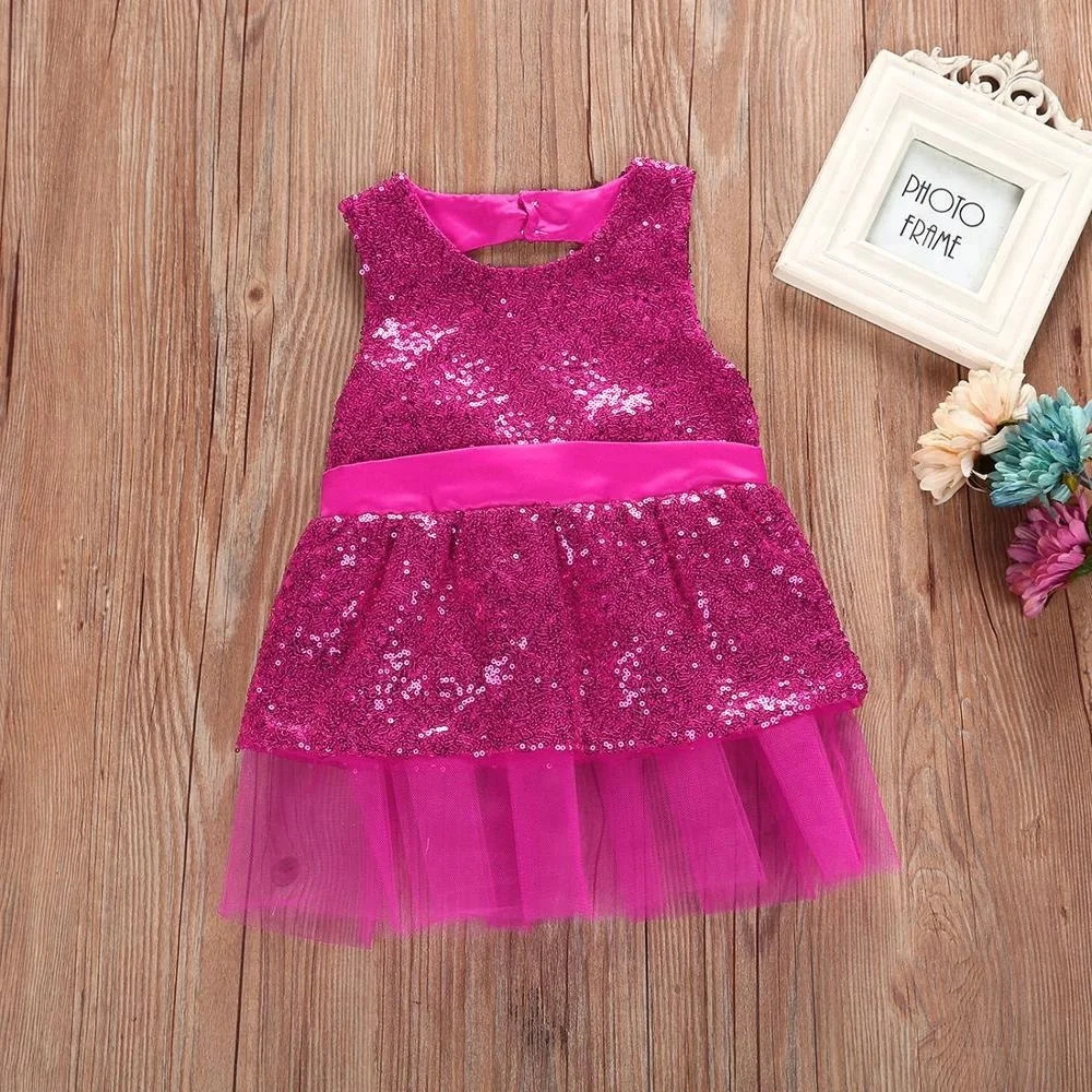 2019 baby girl party wear sequin dress little kids evening dress