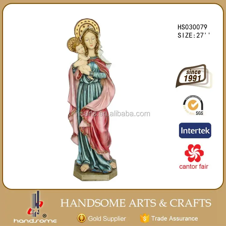 Promotional Large vintage religious statue catholic items baby jesus resin craft
