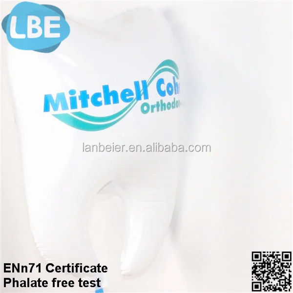 custom mylar balloon shape tooth shape