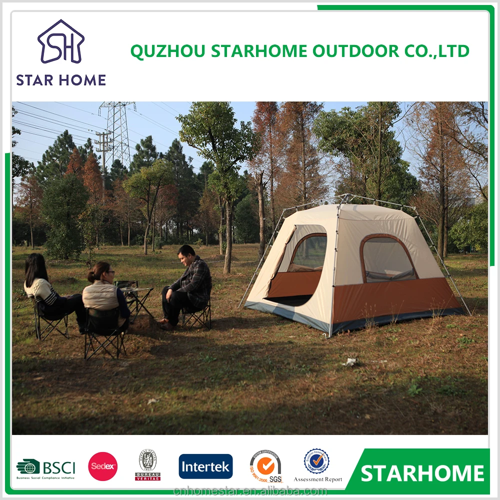 5-8 Person Glamping Family High Quality Camping Tents With Double Laywer Cheap Large Outdoor Tent