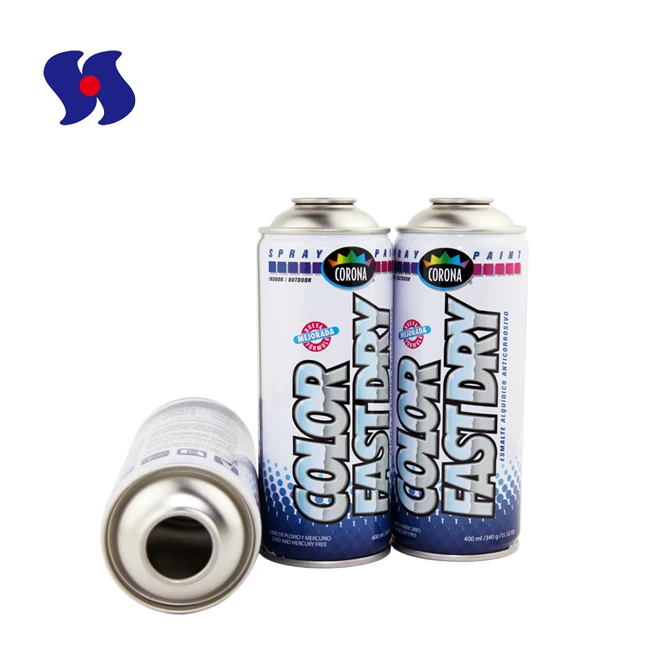 400ml Diameter 65mm CMYK Printing Empty Aerosol Tin Cans For Spray Paint