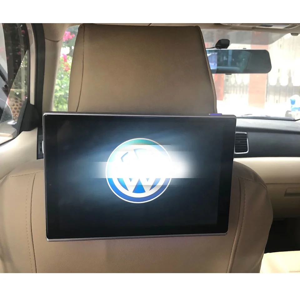 4K Android Rear Head Rest DVD Monitor In Car For Volkswagen CC Multivan Caravelle Sharan Touran Magotan T-ROC Golf Video Display
