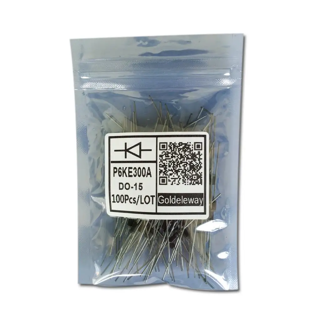 600 Вт TVS DIODE P6KE300A Одного Uni-Dir 256 В 2-контактный DO-15 T/R
