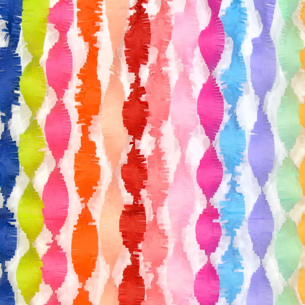 
wholesale Colorful Hanging Decor Party 3 meter Tissue Paper Fringe Garland for party decoration 