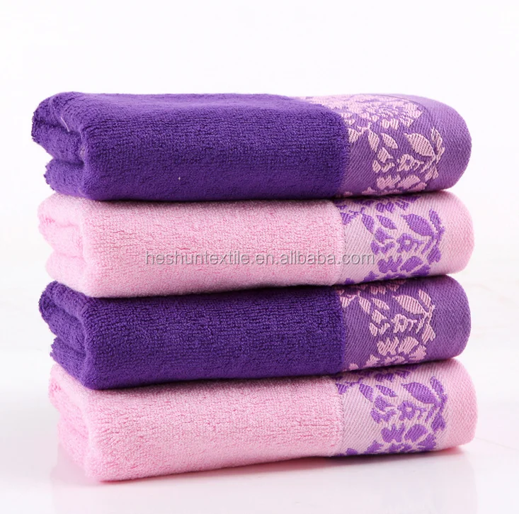 Embroidery logo 100% cotton jacquard advertisement multifunction towel with satin
