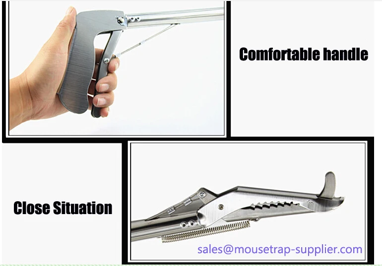 Durable Stainless Steel Snake Tongs Pliers Eel Loach Catcher Reptile Picker