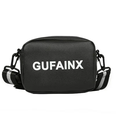 
Custom Letter Sports Casual Small PU Leather Handbag Women Ladies Messenger Bag Shoulder Bag With Wide Shoulder Strap 