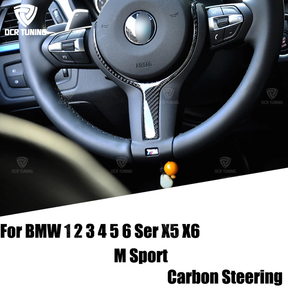 2012-2017 for BMW F20 F22 F30 F31 F32 F33 F36 F23 Carbon Fiber Steering Wheel Trim M- Sport Interior Kits