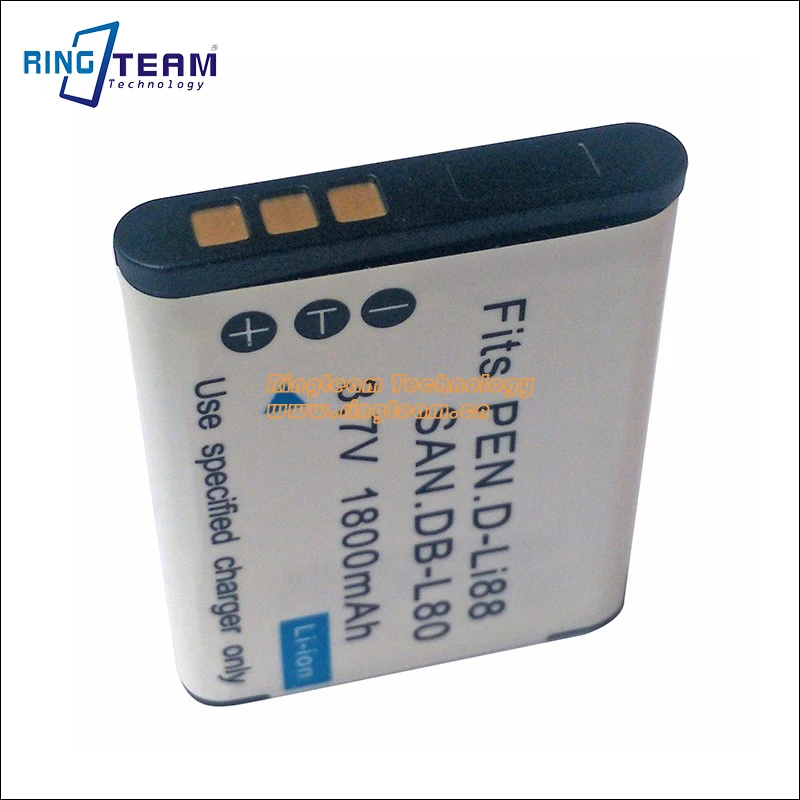 For Pentax P70 P80 WS80 H80 H90 W90 Digital Cameras D-LI88 DLI88 D-L188 DL-188 DL188 LI-ION Battery Pack