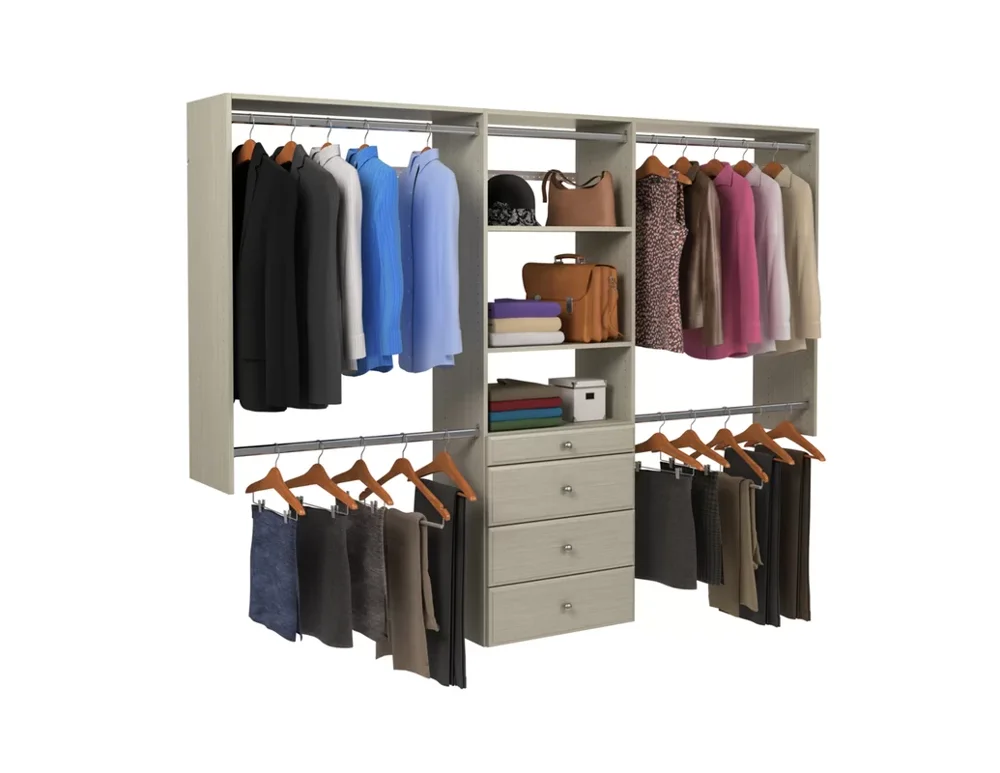 Bedroom embedded bespoke closet system clothing storage unit luxury design for home and bedroom clothing  furniture