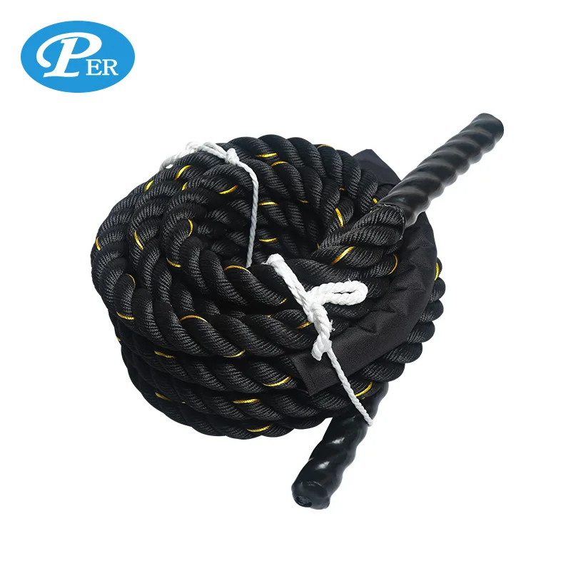 15 m gym cross fitness 3strand twist battle rope for sale