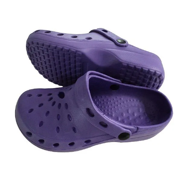 Woman  plastic clog shoe button