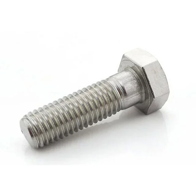high strength galvanized SEMS DIN933 hex head bolt with nut and spring washers attached M2 to M60