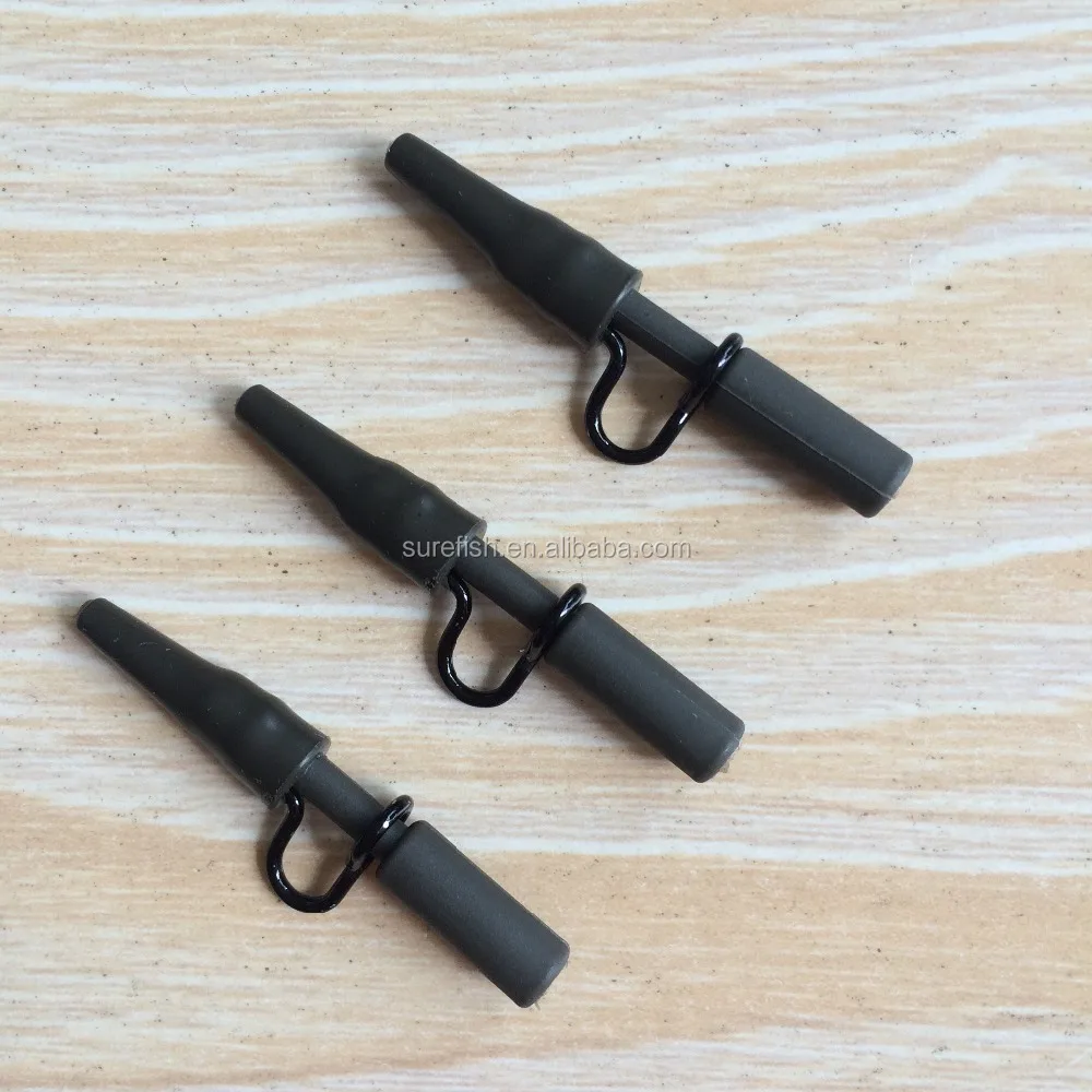wholesale carp fishing terminal tackle swivels tail rubber lead clip