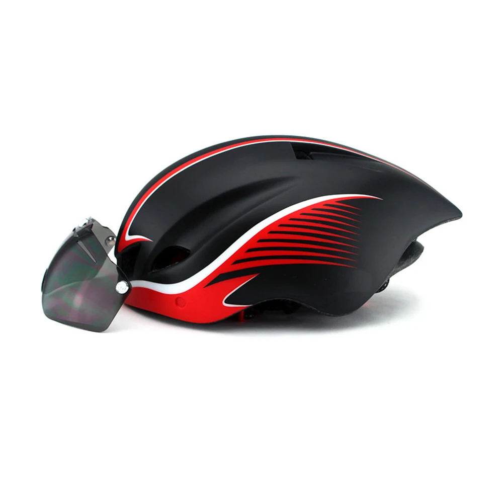 New Inmold time trial TT road downhill Bicycle Helmet with glasses CPSC