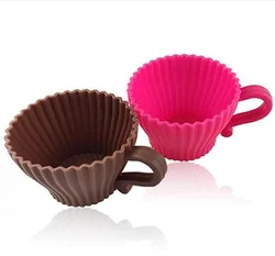 Custom logo cupcake muffin baking cups pastry molds oven use cake silicone mold
