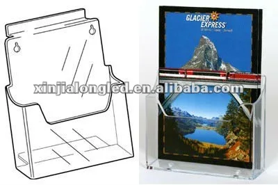 Acrylic Brochure Holder Stand Clear Acrylic A5 Leaflet Dispenser 3 in 1: 155mm (W) x 185mm (H) x 30mm (D)