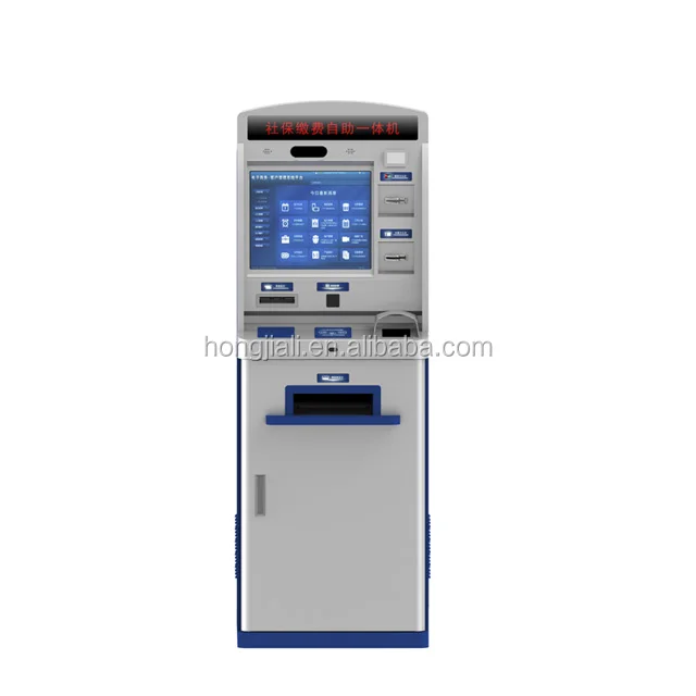  17 дюймов сенсорный экран ATM с отделениями для денег и монет