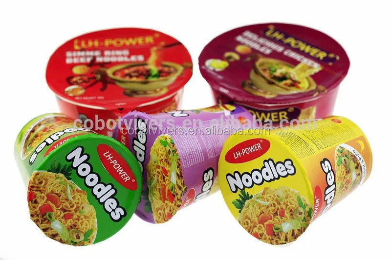 Чашка для супа и упаковки спагетти и лапши