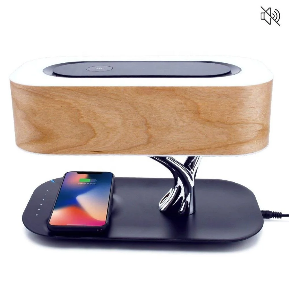 YT-M1602-B2 Tree Lamp Speaker Bluetooths Speaker Wireless Charging Led Lamp Atuo Sleep Mobile Phone Wireless Charger