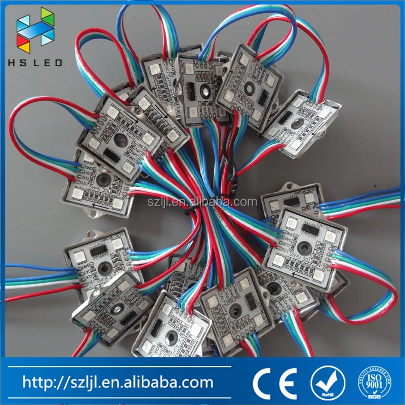 Dc12V IP67 водонепроницаемый SMD 5050 4 светодиодов ws2801 светодиодный модуль point