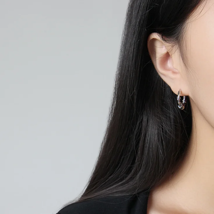 
Woman Jewelry 2018 antique thailand hoop Gift Round ball 925 Sterling Silver Earring 